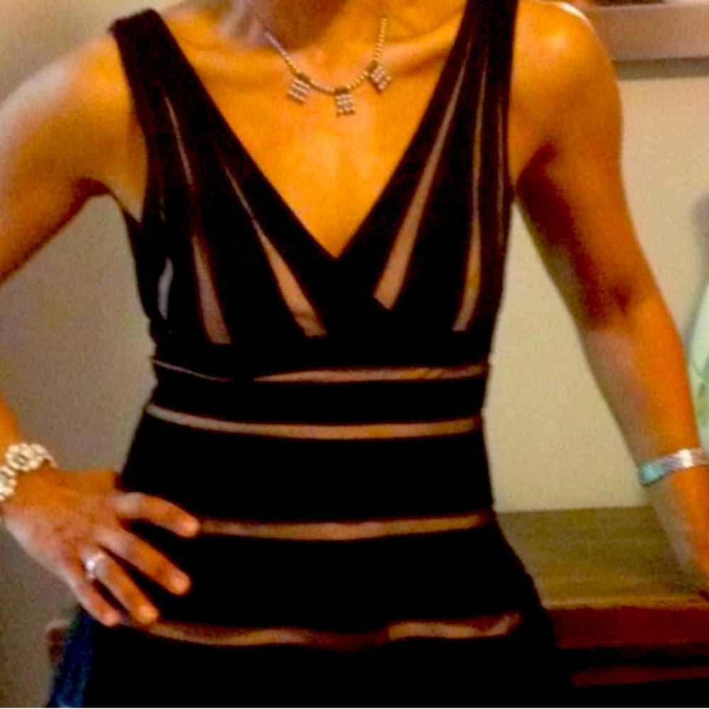 White House Black Market Stretch "Illusion" Party Dress